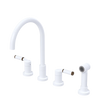 Rubinet Widespread Kitchen Set with Hand Spray White