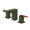 Rubinet Widespread Lav. Set. (less drain) Green Envy