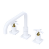 Rubinet Widespread Kitchen Set with Genesis Spout White