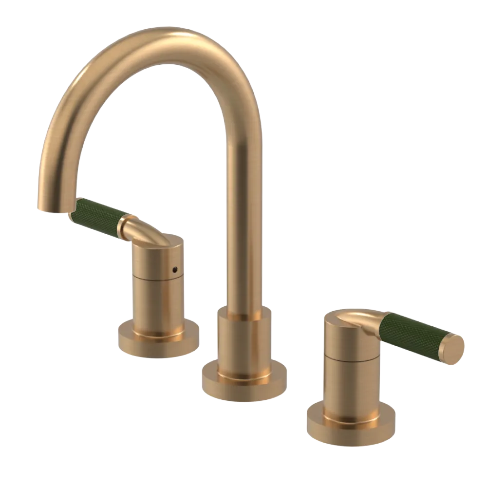 Rubinet Widespread Lav. Set. (less drain) Satin Gold