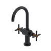Rubinet Single Hole Dual Handle Lav. Set with LaSalle Spout (less drain) Matt Black