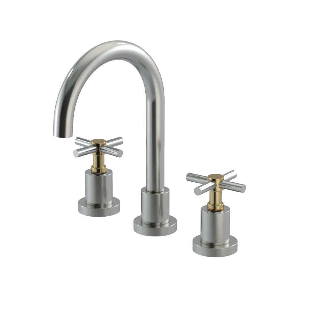 Rubinet Widespread Lav. Set. (less drain) Satin Nickel