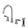 Rubinet Widespread Kitchen Set with Hand Spray Polished Nickel