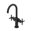 Rubinet Single Hole Dual Handle Lav. Set with LaSalle Spout (less drain) Matt Black