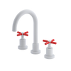Rubinet Widespread Lav. Set. (less drain) Matt White