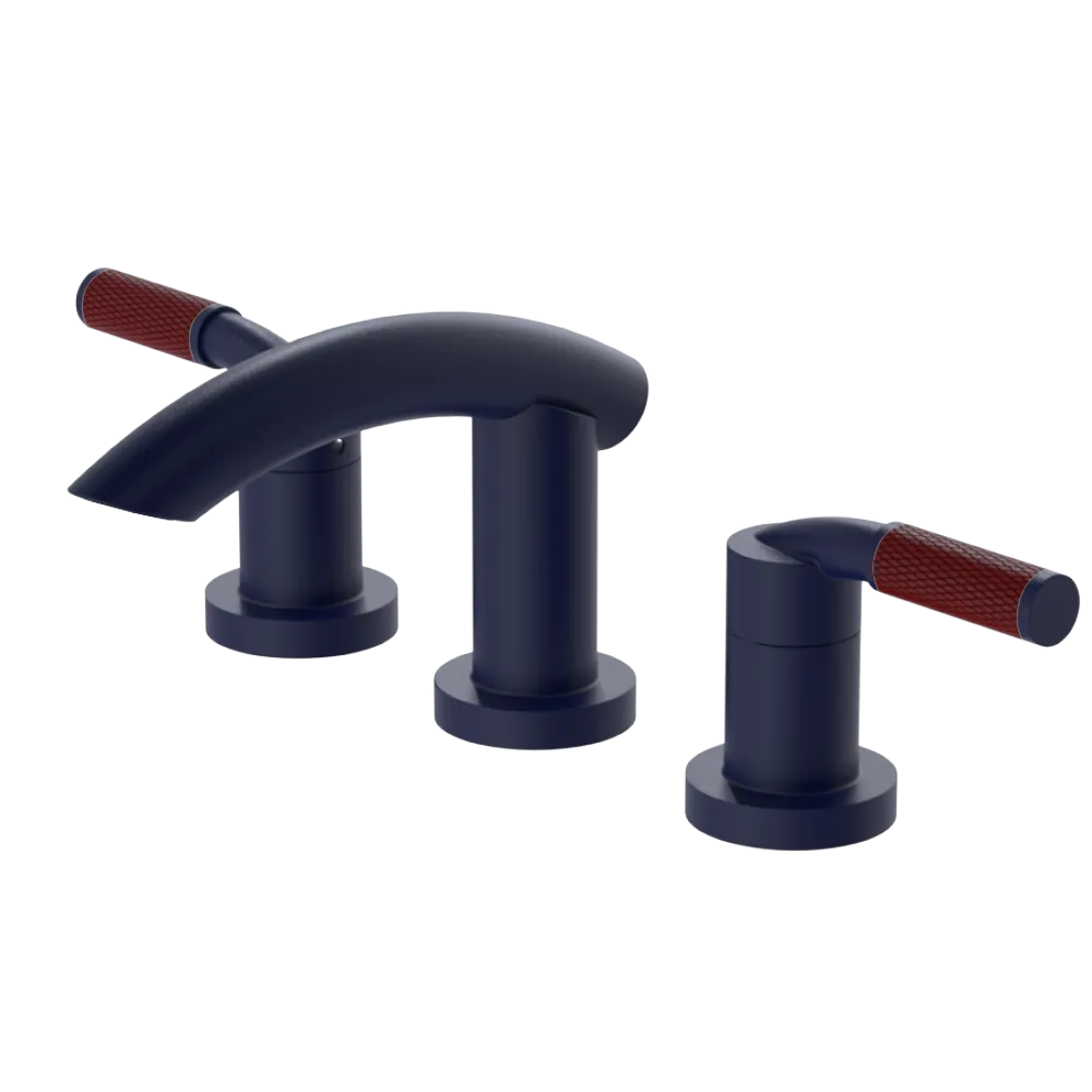 Rubinet Widespread Lav. Set. (less drain) Midnight Blue