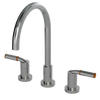 Rubinet Widespread Kitchen Set Satin Nickel