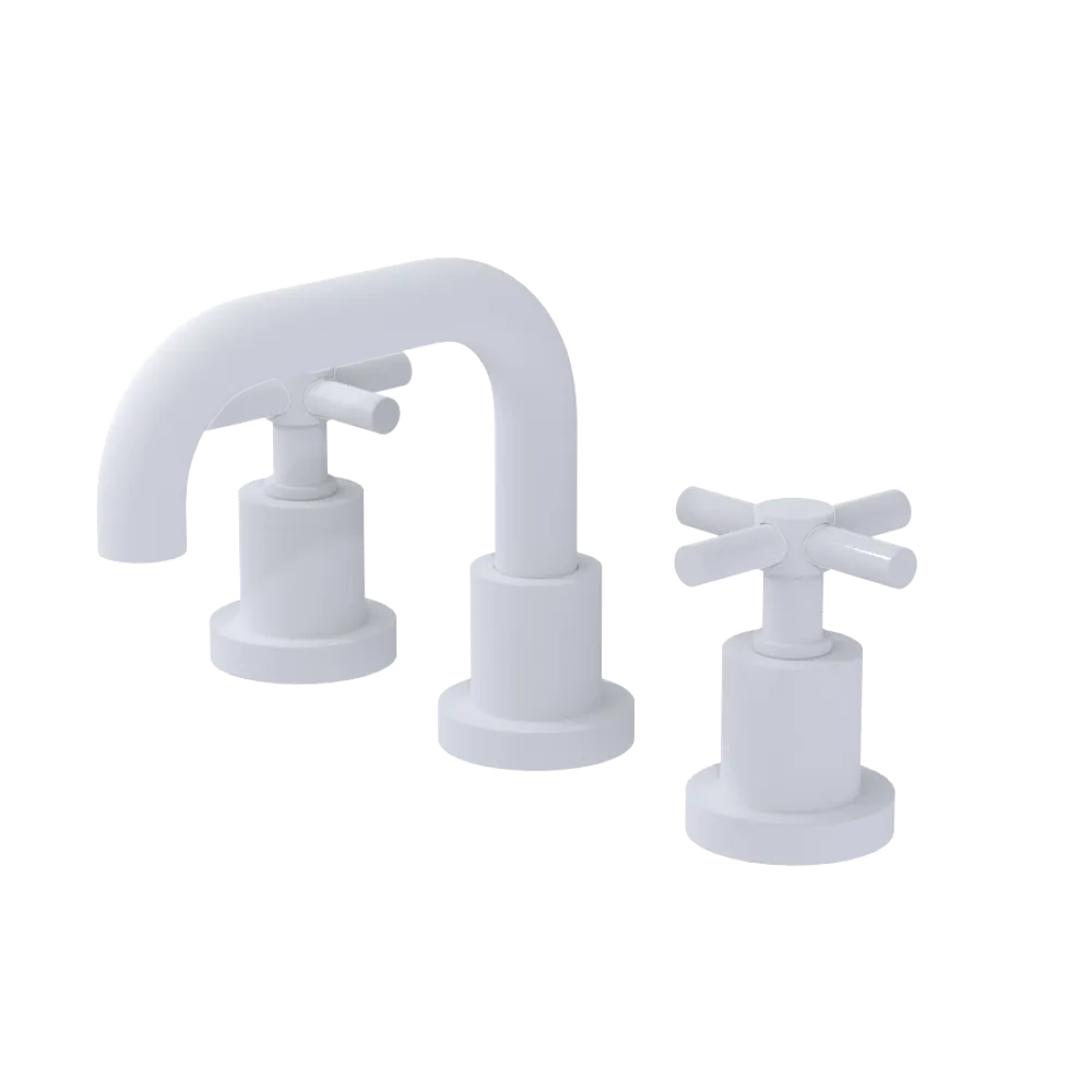 Rubinet Widespread Lav. Set. (less drain) Matt White