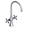 Rubinet Two Handle Single Hole Kitchen Set Satin Chrome