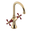 Rubinet Single Hole Dual Handle Lav. Set. (less drain) Gold