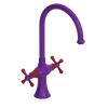 Rubinet Two Handle Single Hole Kitchen Set Purple Haze