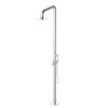 Rubinet Pressure Balance Outdoor Shower with Hand Held Shower & 10" Shower Head - 304 Stainless Steel Satin Chrome