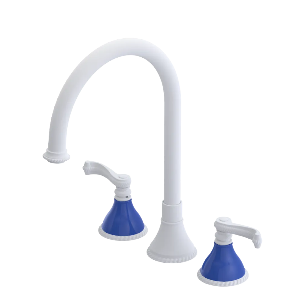 Rubinet Widespread Kitchen Set Matt White