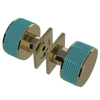 Rubinet Shower Door Knob (set) Natural Brass