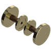 Rubinet Shower Door Knob (set) Natural Brass