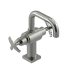 Rubinet Single Hole Dual Handle Lav. Set. with Genesis spout (less drain) Satin Nickel