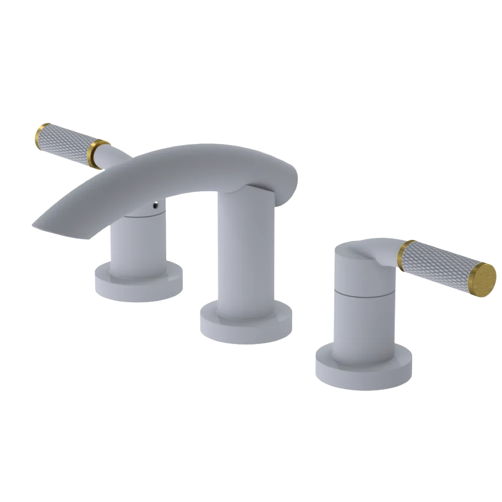 Rubinet Widespread Lav. Set. (less drain) Matt White