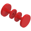 Rubinet Shower Door Knob (set) Red