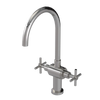 Rubinet Two Handle Single Hole Kitchen Set with LaSalle Spout Polished Nickel
