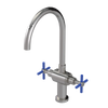 Rubinet Two Handle Single Hole Kitchen Set with LaSalle Spout Polished Nickel