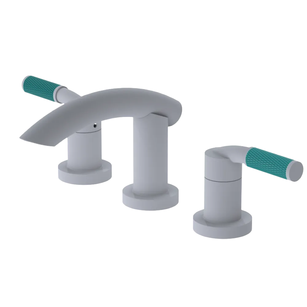 Rubinet Widespread Lav. Set. (less drain) Matt White