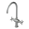Rubinet Two Handle Single Hole Kitchen Set with LaSalle Spout Satin Nickel
