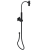 Rubinet Hand Held Shower Bidet with Extended Reach & Dual Function Spray Including Wall Bracket with Supply & Hose (Square) Matt Black