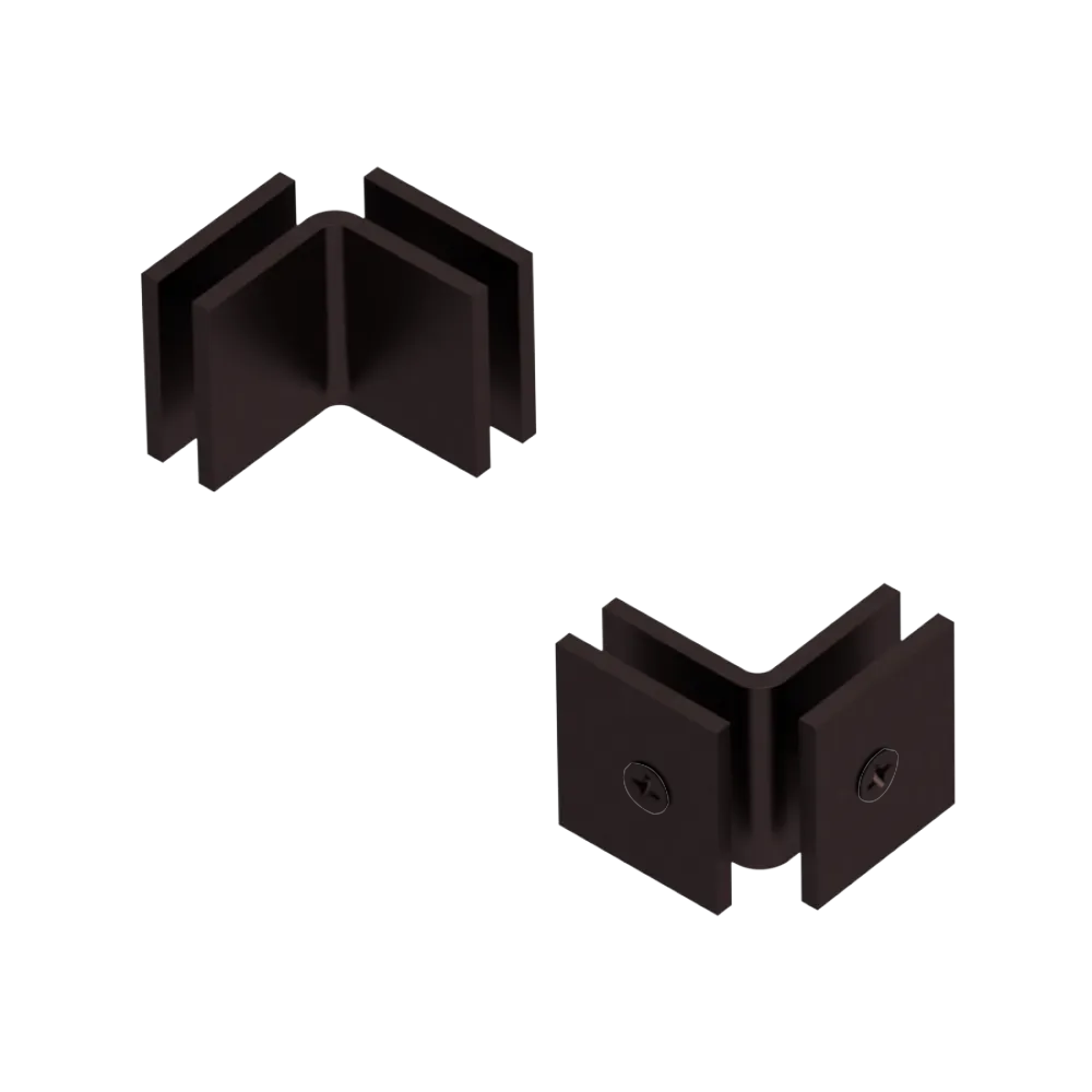 Rubinet 90 Glass to Glass Open Face Oil Rubbed Bronze