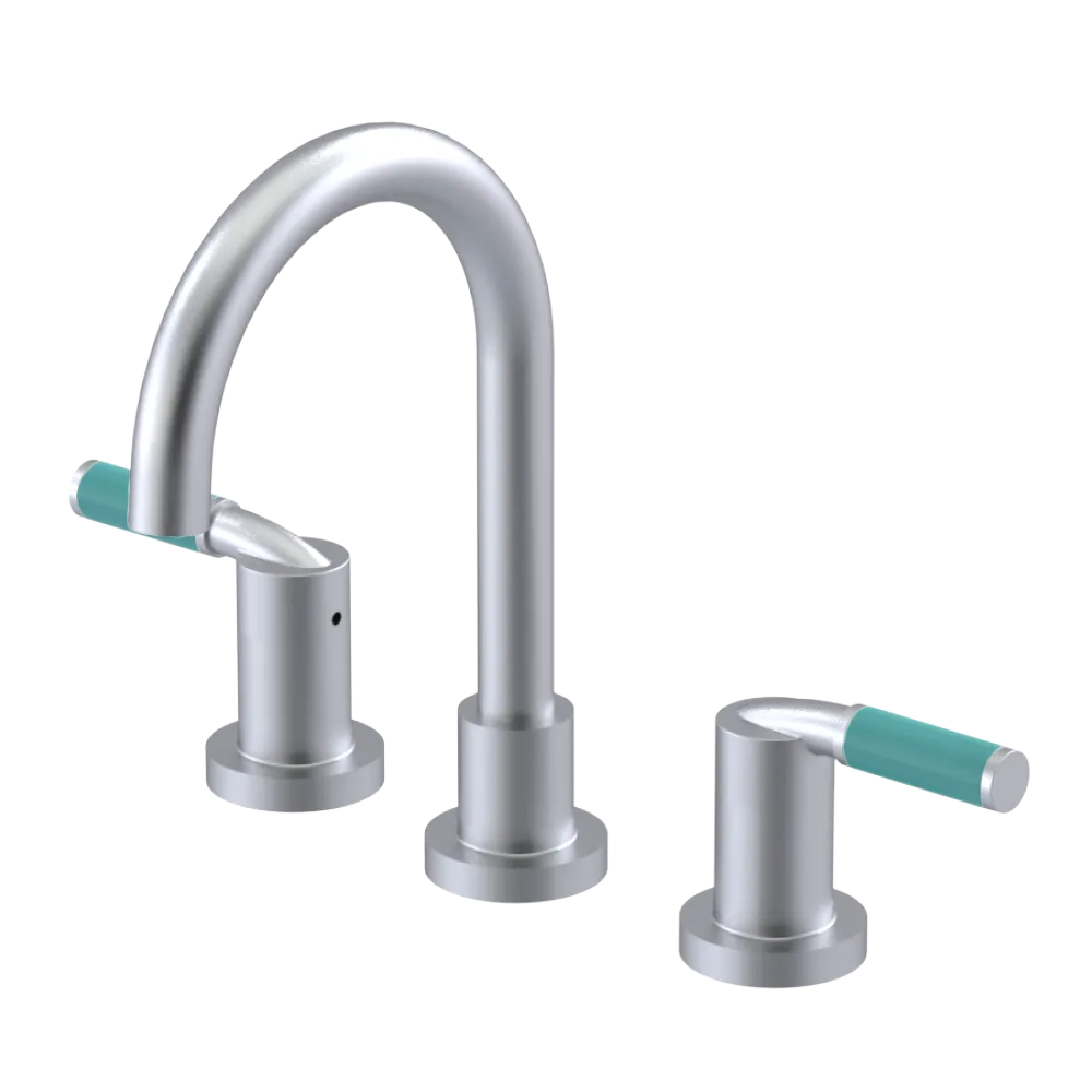 Rubinet Widespread Lav set (less drain) Satin Chrome