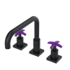 Rubinet Widespread Kitchen Set with Genesis Spout Matt Black