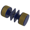 Rubinet Shower Door Knob (set) Midnight Blue