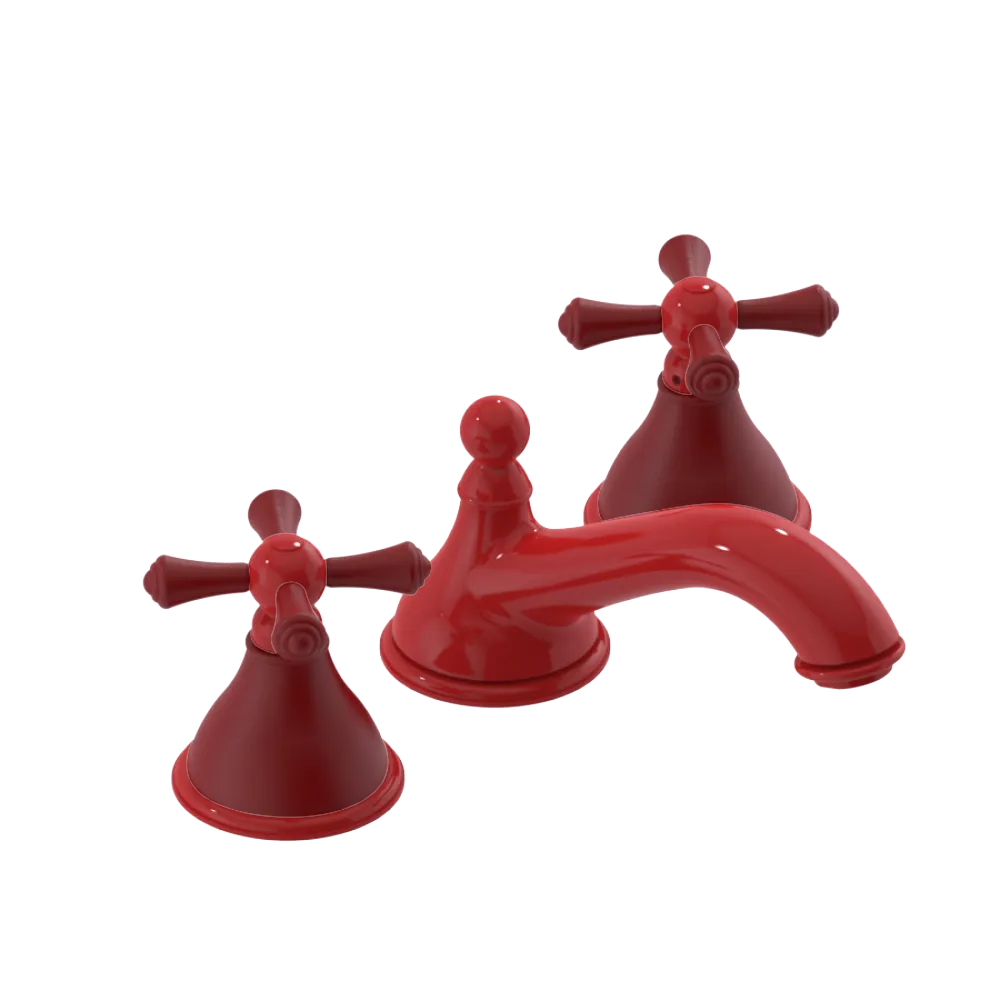 Rubinet Widespread Lav. Set. (less drain) Red