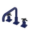 Rubinet Widespread Kitchen Set with Genesis Spout Midnight Blue