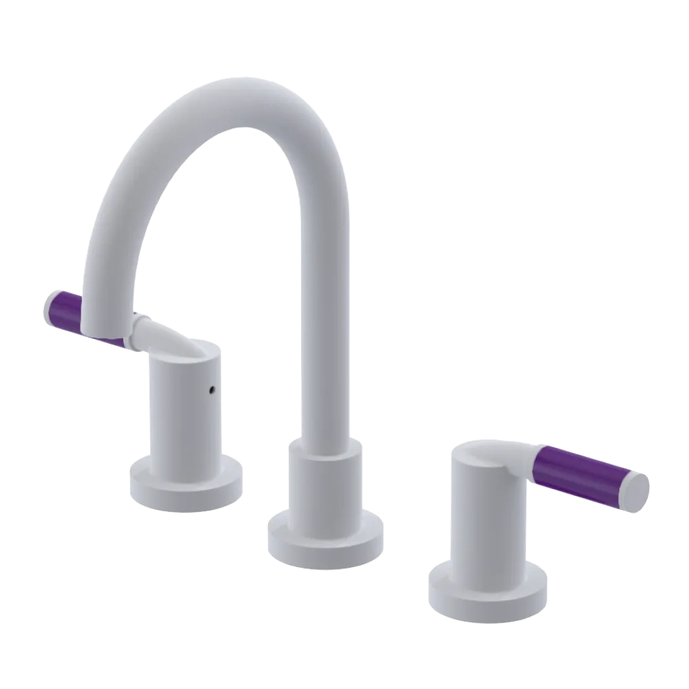 Rubinet Widespread Lav set (less drain) Matt White