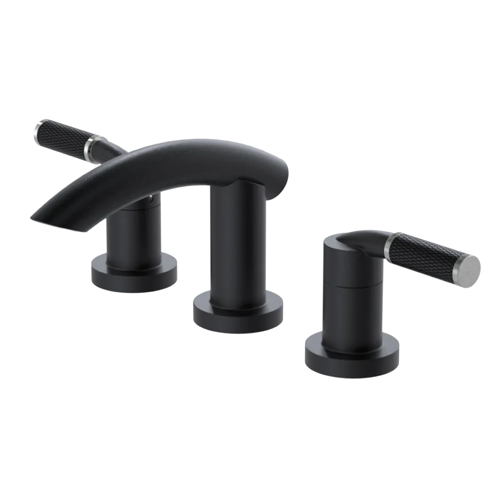 Rubinet Widespread Lav. Set. (less drain) Matt Black