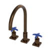 Rubinet Widespread Kitchen Set Tuscan Brass