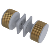 Rubinet Shower Door Knob (set) Matt White