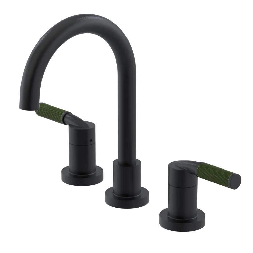 Rubinet Widespread Lav. Set. (less drain) Matt Black