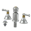 Rubinet Bidet Fitting with Spray, Diverter, and Vacum Breaker (Less Drain) Satin Nickel