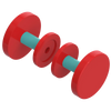 Rubinet Shower Door Knob (set) Red