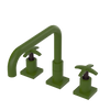 Rubinet Widespread Kitchen Set with Genesis Spout Green Envy