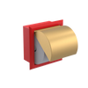 Rubinet RECESSED TOILET PAPER HOLDER Red
