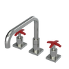 Rubinet Widespread Kitchen Set with Genesis Spout Satin Nickel
