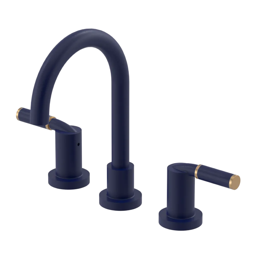 Rubinet Widespread Lav set (less drain) Midnight Blue
