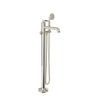 Baril Floor-mounted tub filler with hand shower