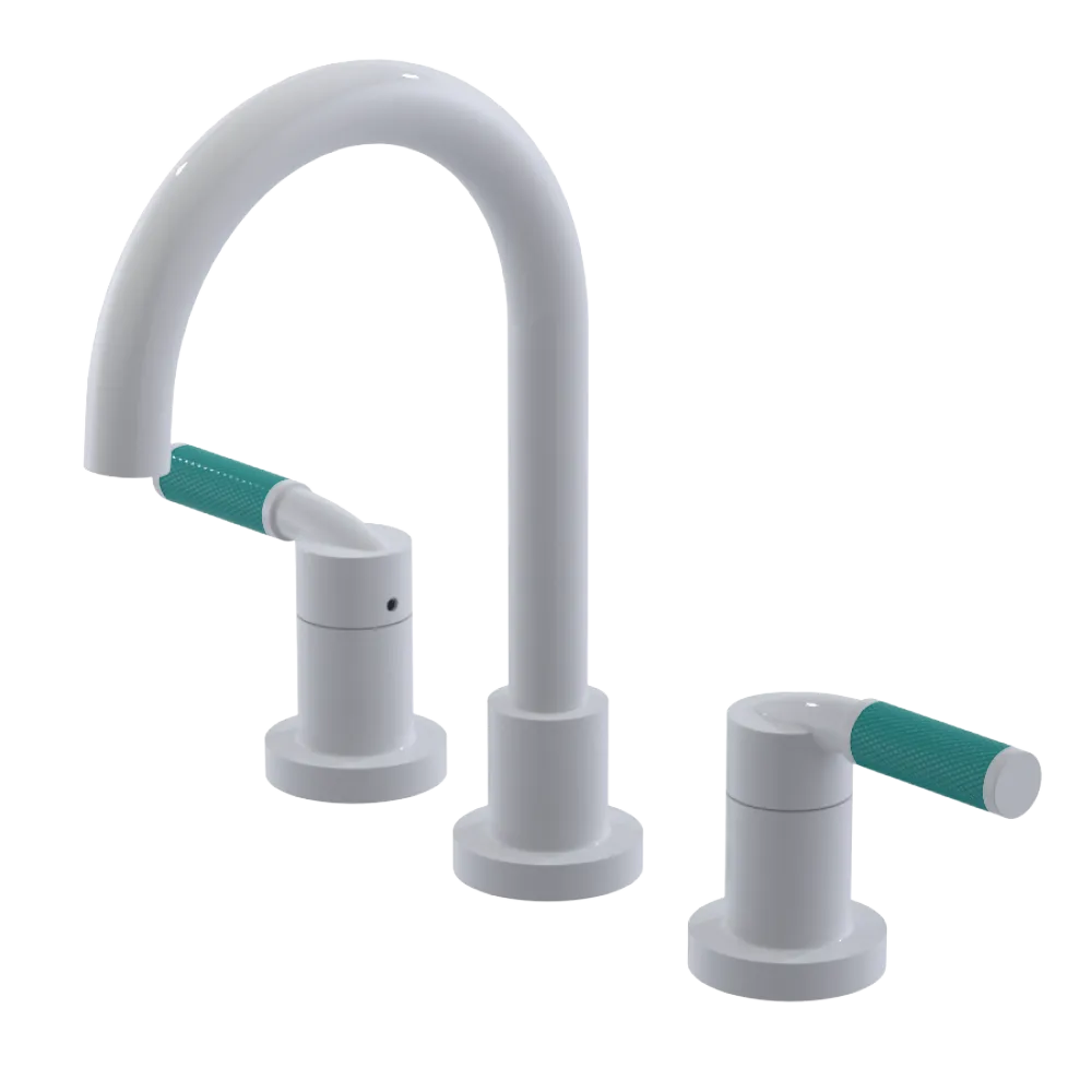 Rubinet Widespread Lav. Set. (less drain) White