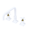 Rubinet Widespread Kitchen Set with Genesis Spout Matt White