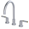 Rubinet Widespread Kitchen Set Satin Chrome
