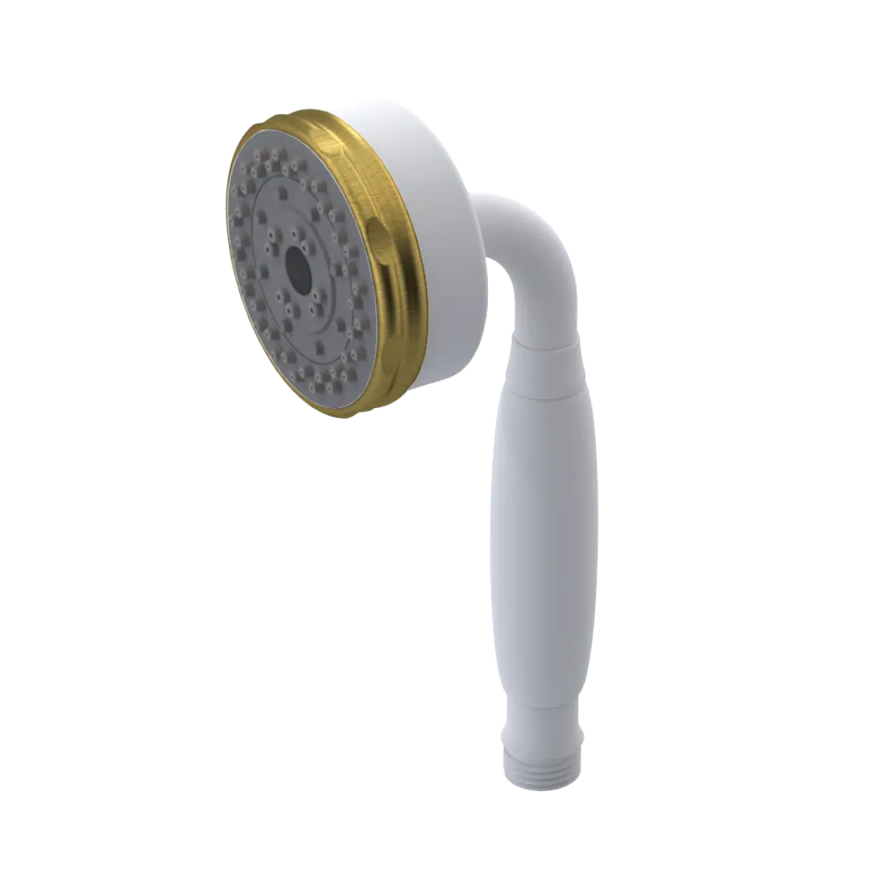 Rubinet 3 Function Hand Held Shower Only Matt White
