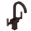 Rubinet Single Hole Dual Handle Lav. Set. (less drain) Oil Rubbed Bronze